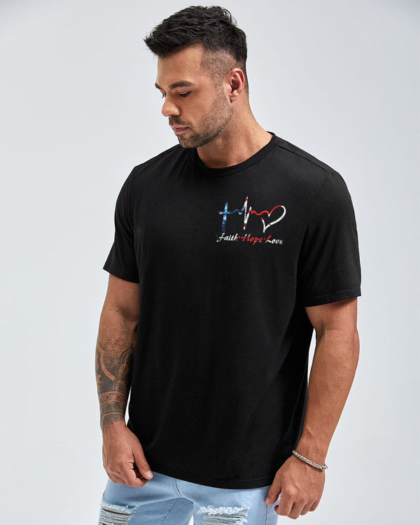 Fe Painting Cross Men's Christian Tshirt