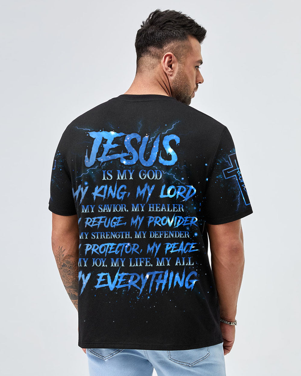 Jesus Is My God My King My Lord My Savior Men's Christian Tshirt