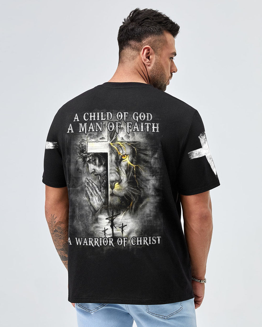 A Child Of God A Man Of Faith Men's Christian Tshirt