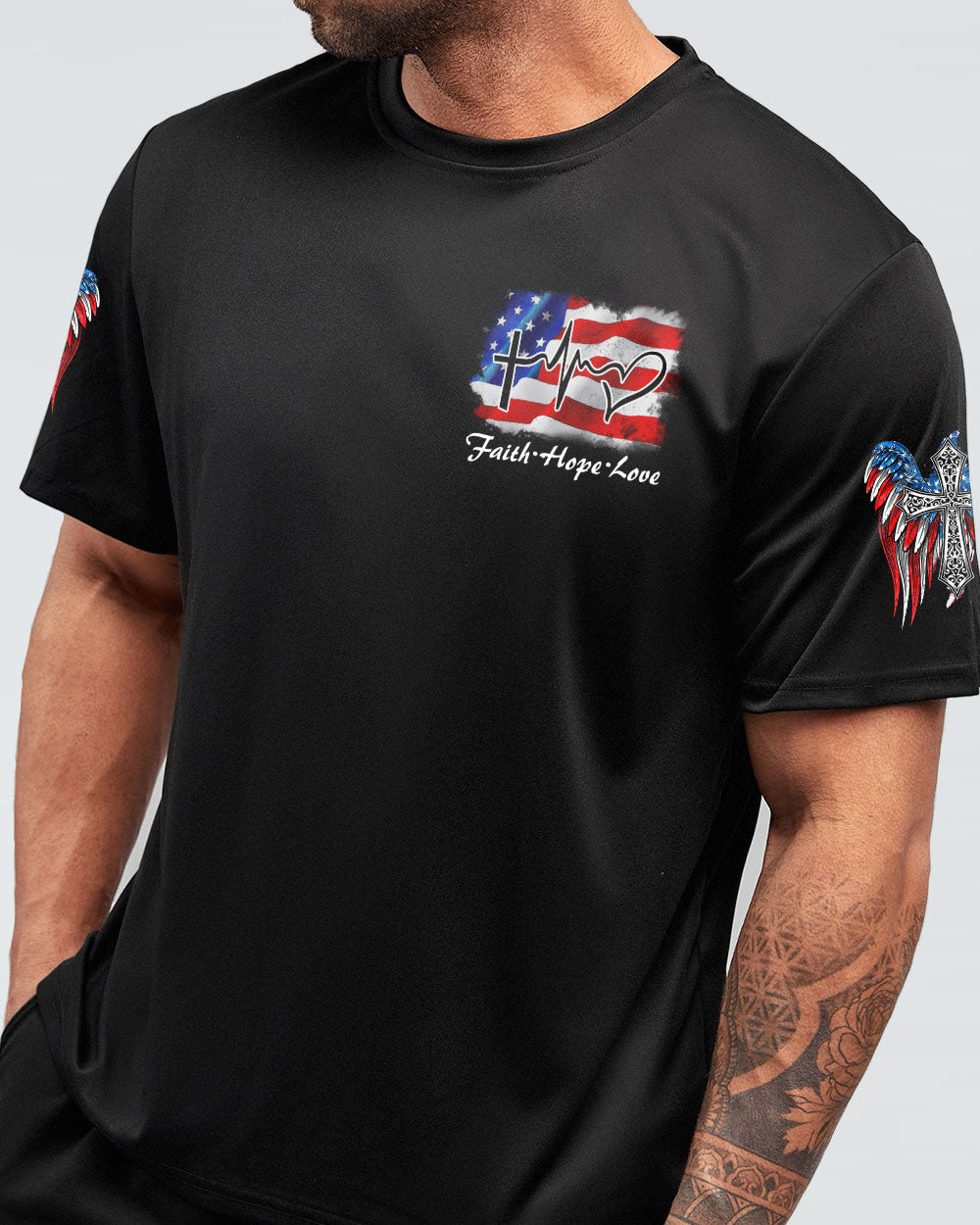 Sorry If My Patriotism Offends You Trust Me Your Lack Of Spine Wings Men's Christian Tshirt