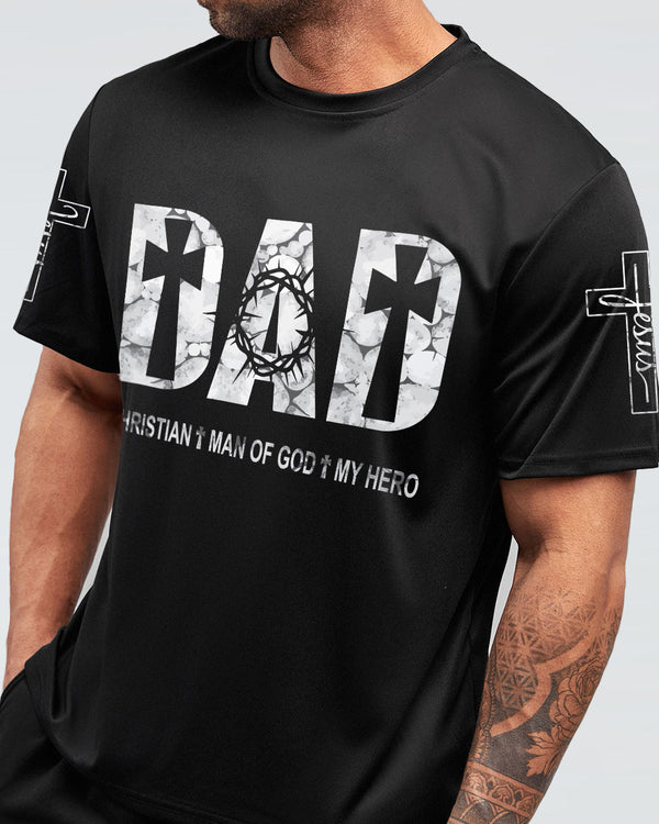 Dad Jesus Black And White Men's Christian Tshirt