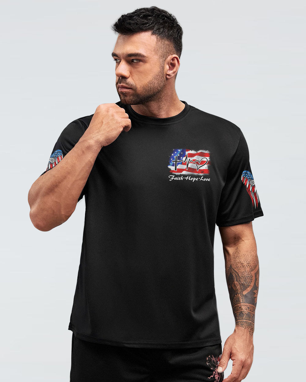 Sorry If My Patriotism Offends You Trust Me Your Lack Of Spine Wings Men's Christian Tshirt