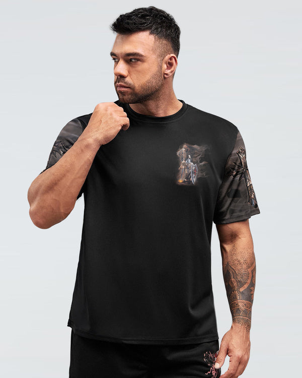 A Child Of God A Man Of Faith Lion Warrior Men's Christian Tshirt