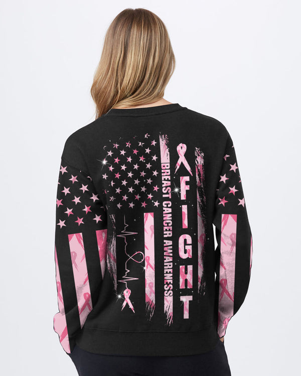 Fight Flag Women's Breast Cancer Awareness Sweatshirt