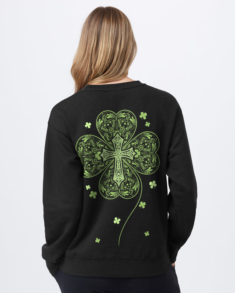 Clover Mandala Cross Women's Christian Sweatshirt