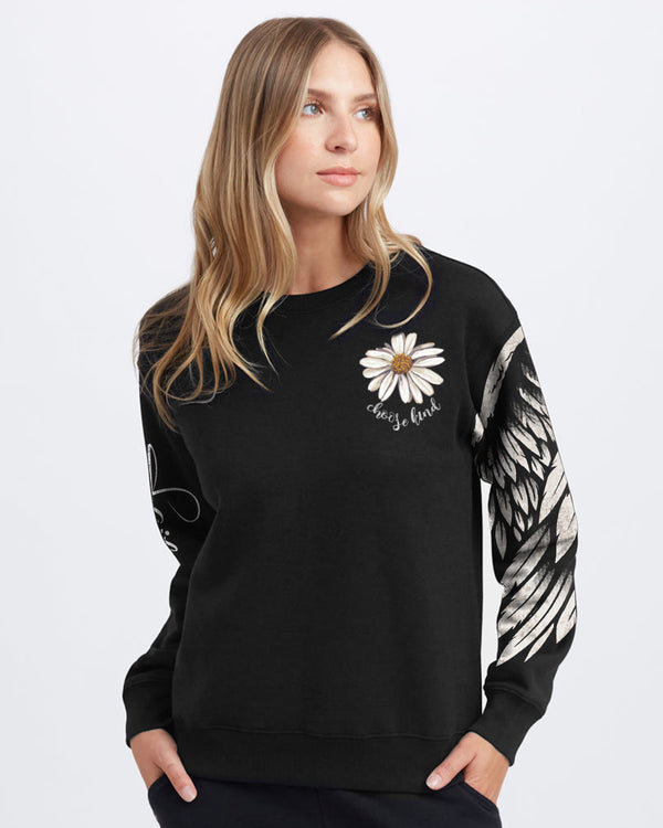 Daisy Wings Cross Faith Women's Christian Sweatshirt