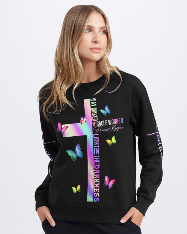 Way Maker Butterfly Women's Christian Sweatshirt