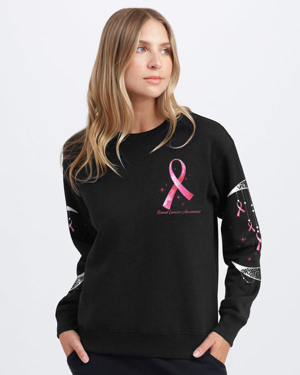 I Wear Pink For Someone I Love Moon Women's Breast Cancer Awareness Sweatshirt