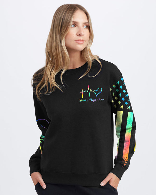 My God That Is Who You Are Colorful Jesus Painting Women's Christian Sweatshirt
