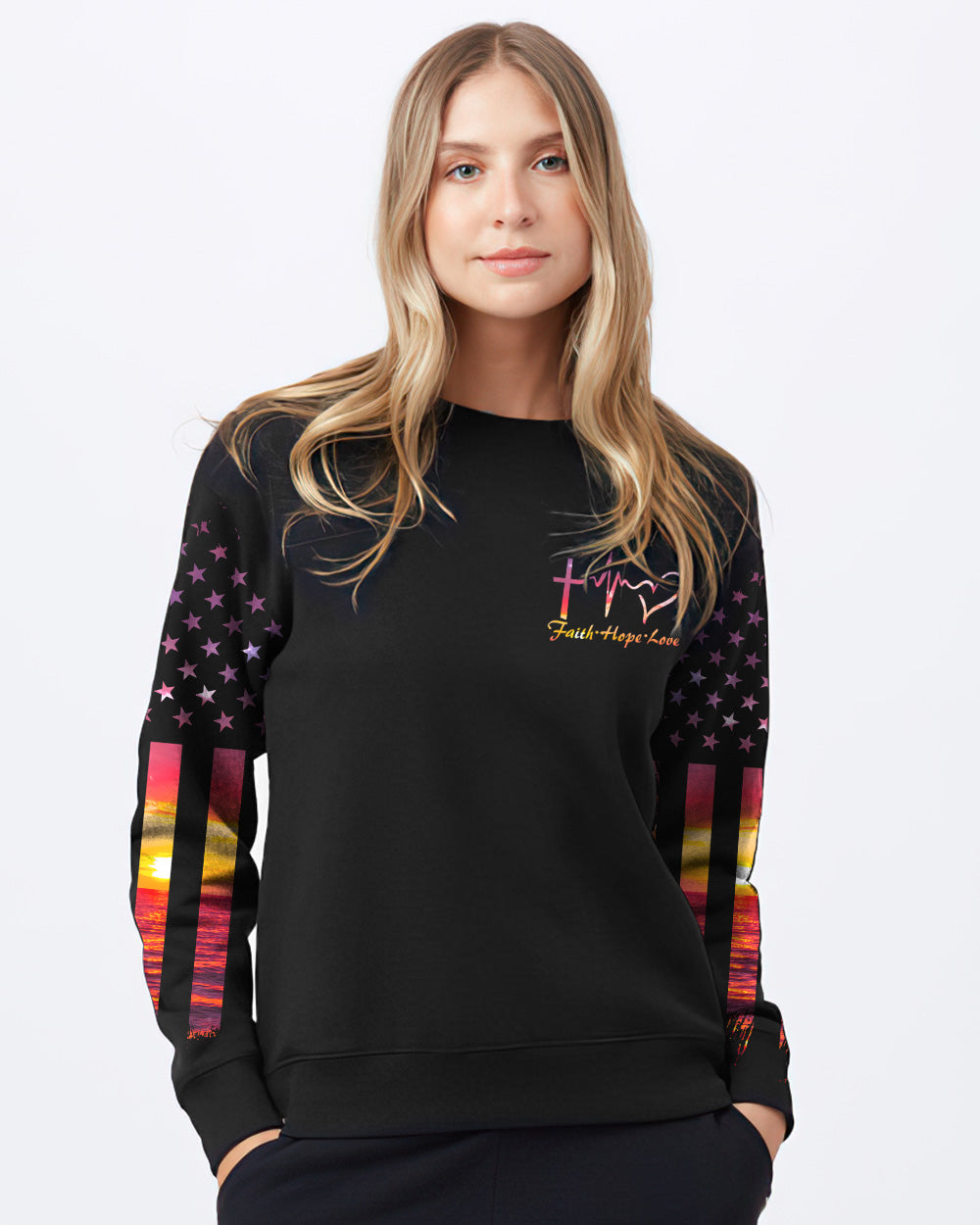 I Can Do All Things Through Christ Sunset Beach Women's Christian Sweatshirt