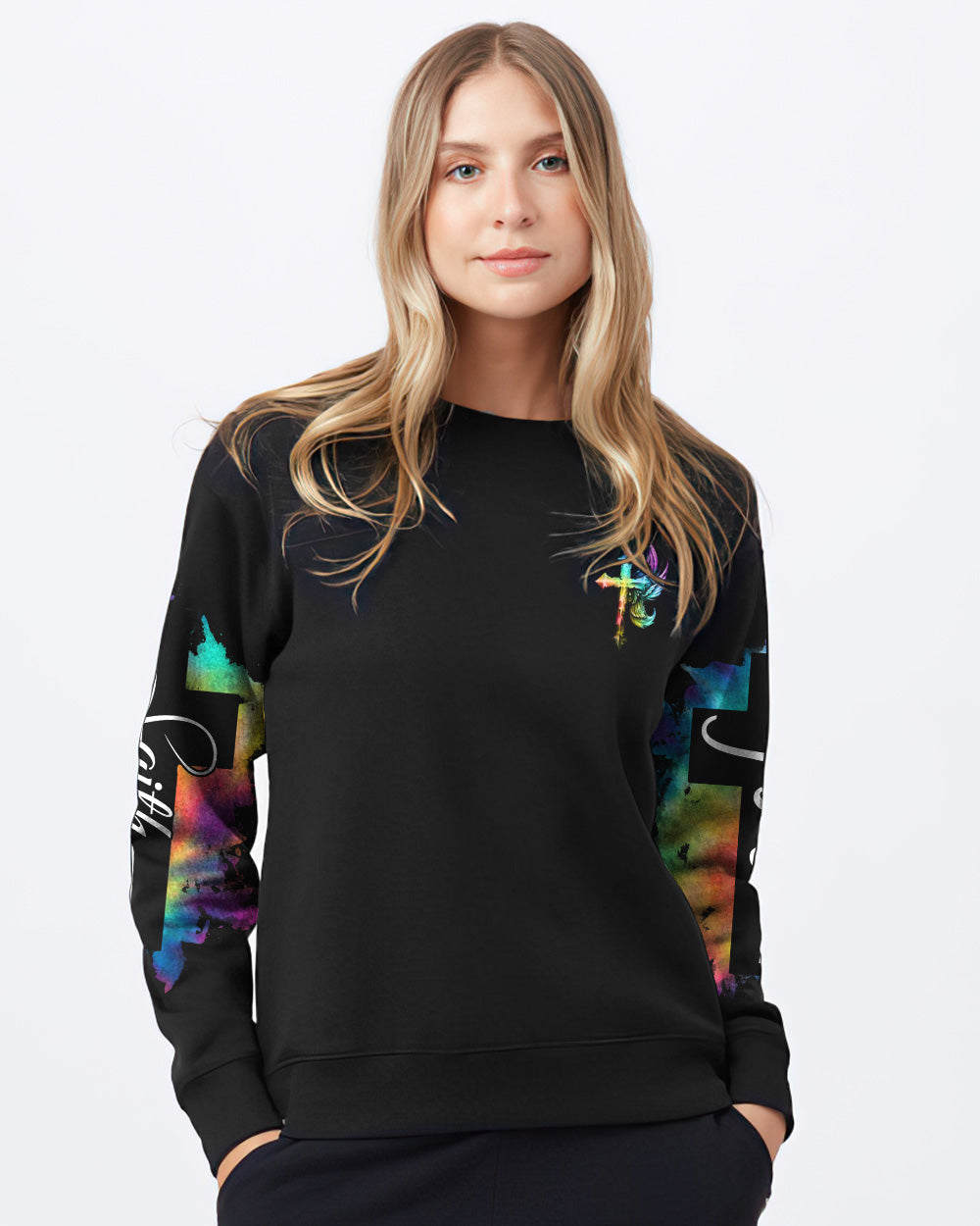 Colorful Faith Lion Warrior Women's Christian Sweatshirt