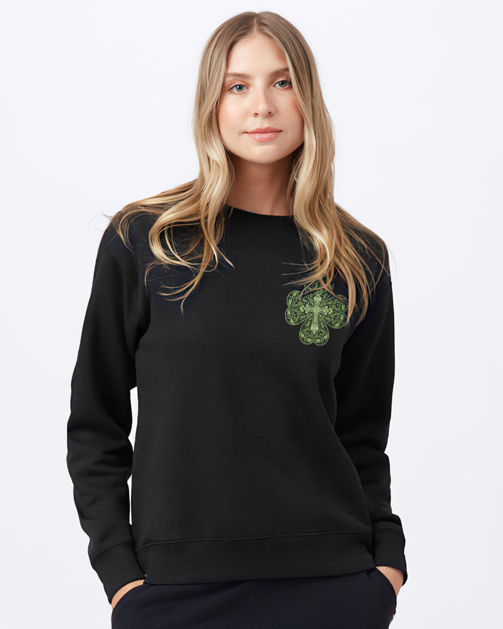 Clover Mandala Cross Women's Christian Sweatshirt