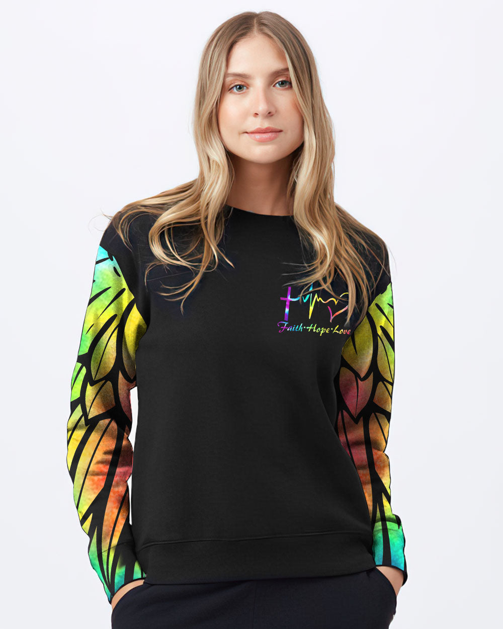 Never Underestimate A Nurse Wings Women's Christian  Sweatshirt