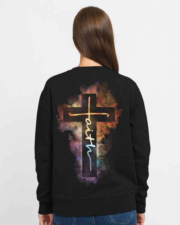 Faith Galaxy Cross Women's Christian Sweatshirt