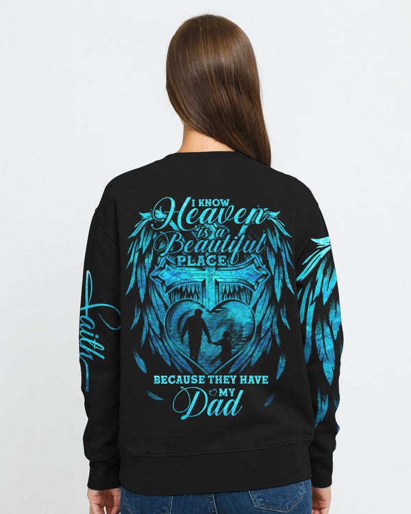 I Know Heaven Is A Beautiful Place Wings Women's Christian Sweatshirt