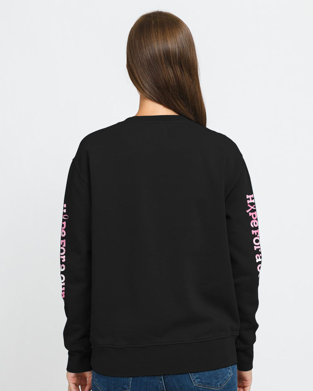 Truck Cancer Christmas Tree Women's Breast Cancer Awareness Sweatshirt