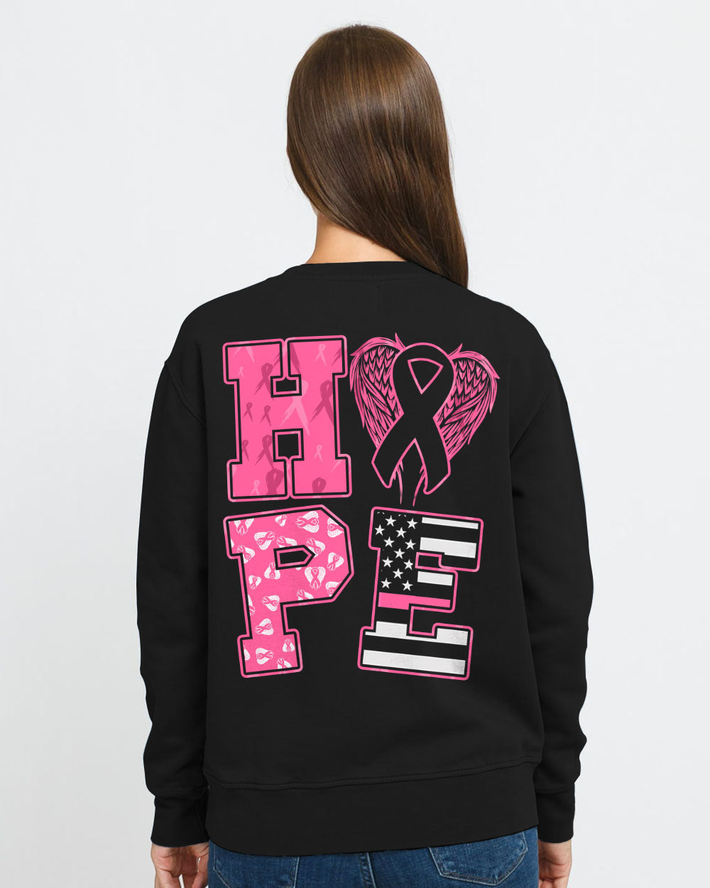 Hope Wings Women's Breast Cancer Awareness Sweatshirt