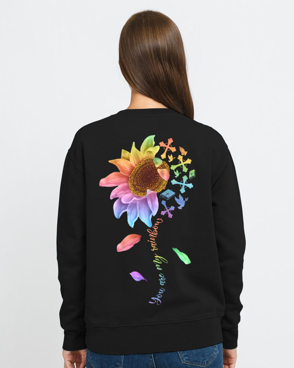 You'Re My Rainbow Cross Faith Women's Christian Sweatshirt