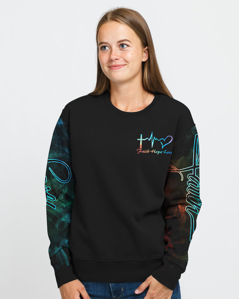 Way Maker Miracle Worker Jesus Lion Lamb Women's Christian Sweatshirt