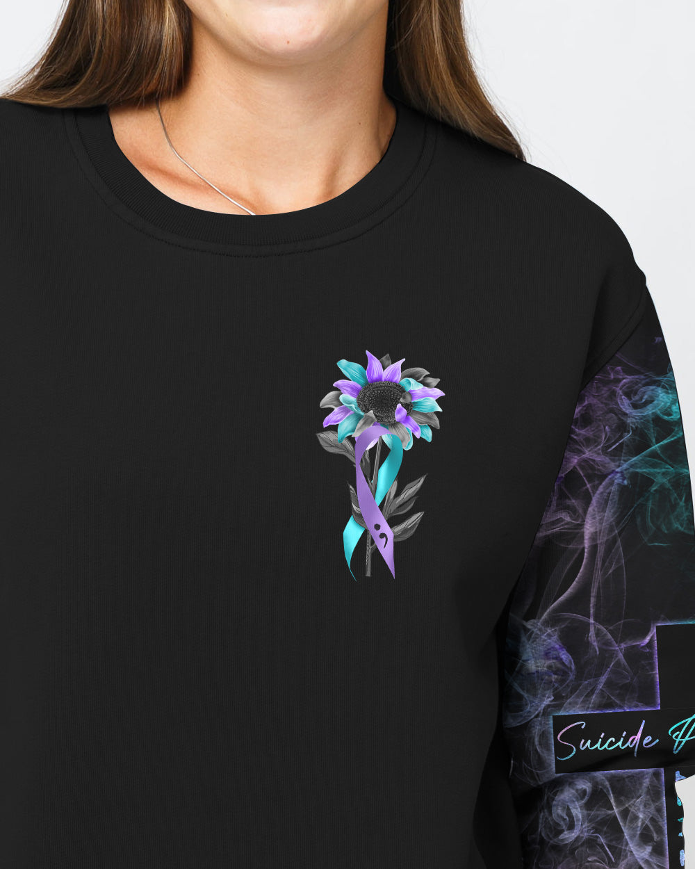 You Matter Sunflower Ribbon Wings Women's Suicide Prevention Awareness Sweatshirt