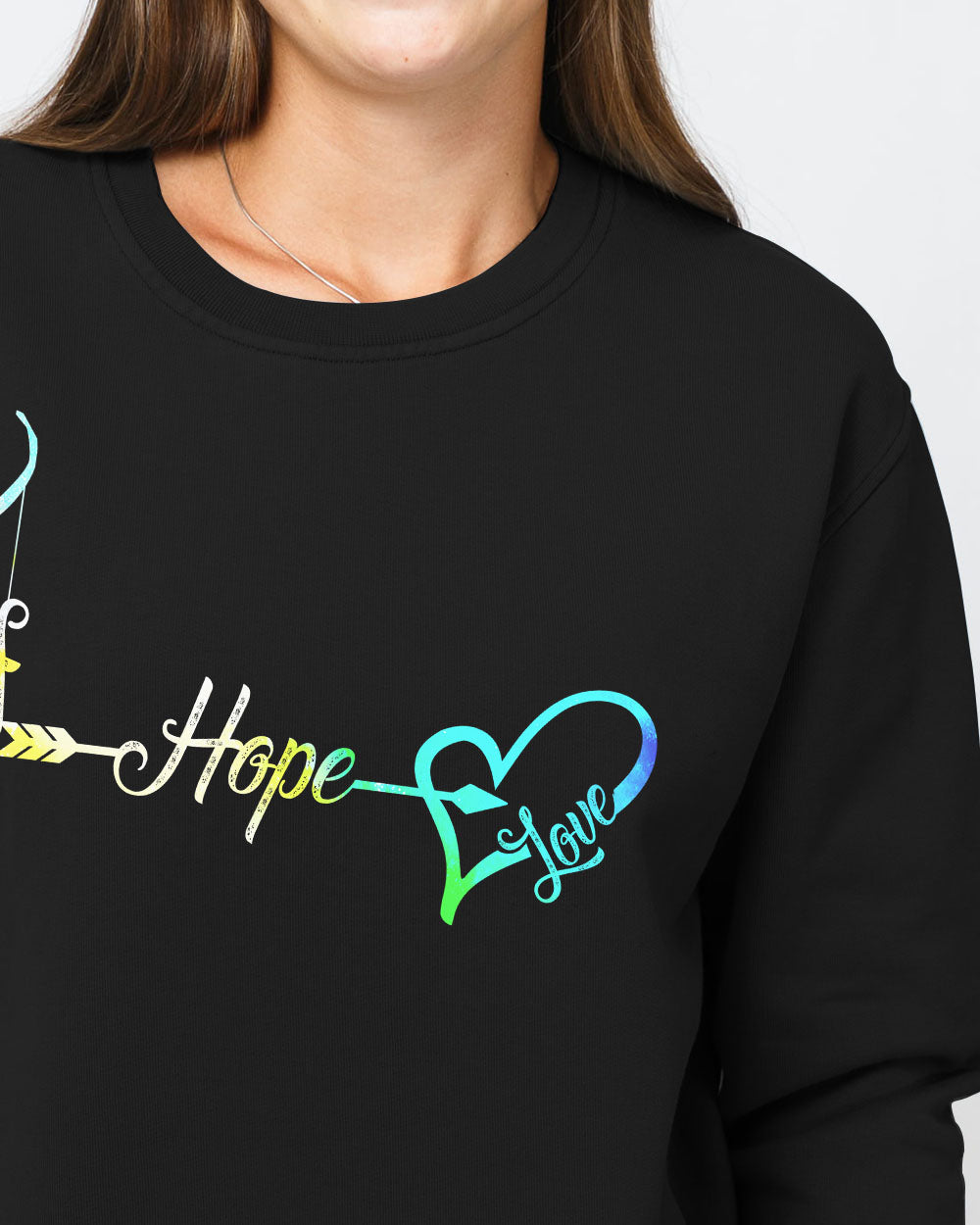 Faith Colorful Sunflower Flag Women's Christian Sweatshirt
