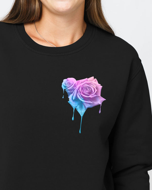 Faith Rose Watercolor Women's Christian Sweatshirt