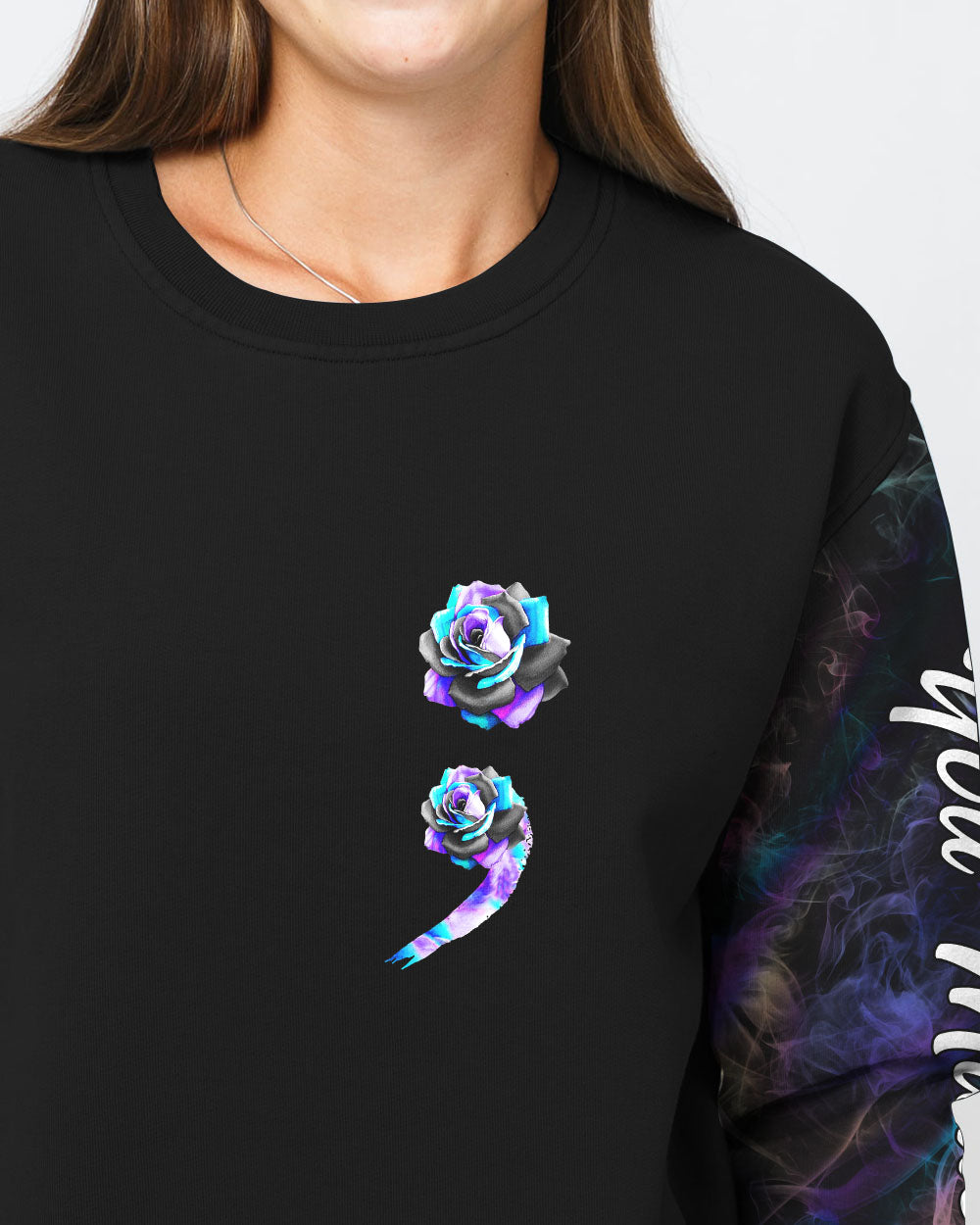 Choose To Keep Going Rose Women's Suicide Prevention Awareness Sweatshirt