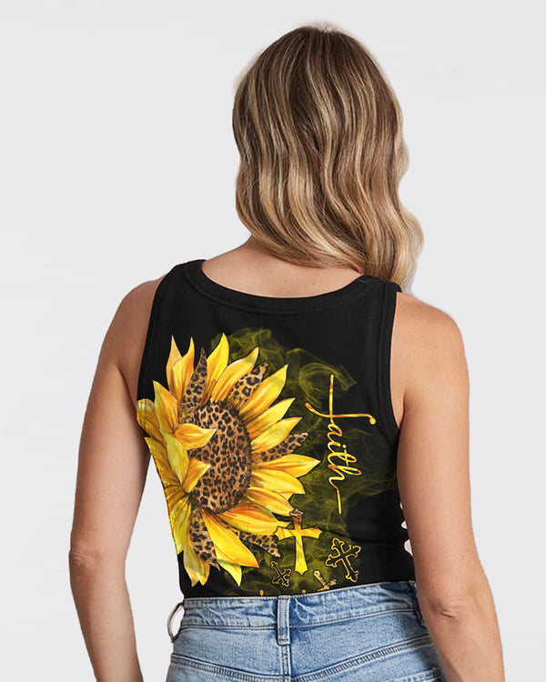 Faith Sunflower Leopard Women's Christian Tanks