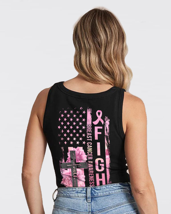 Fight Pink Ribbons Flag Women's Breast Cancer Awareness Tanks