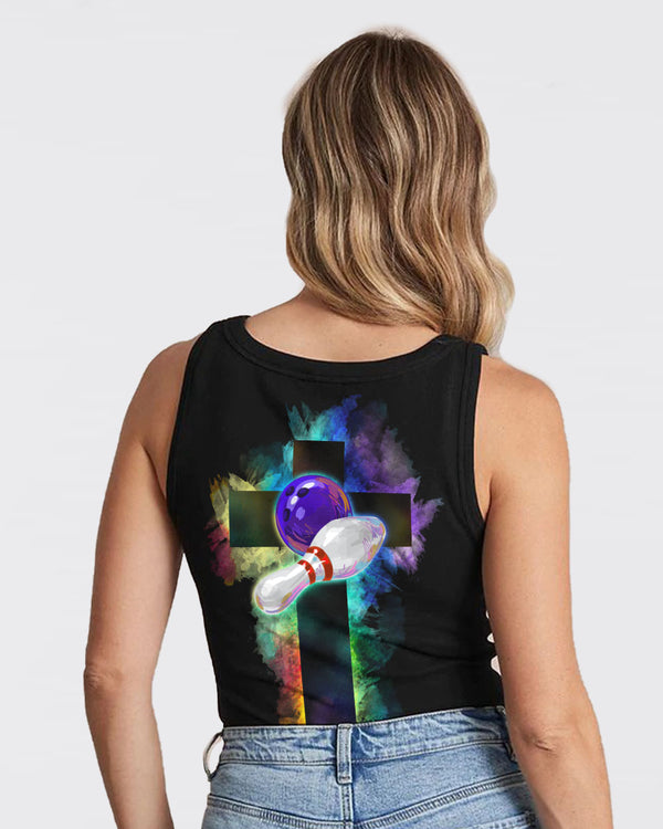 Bowling Cross Colorful Women's Christian Tanks