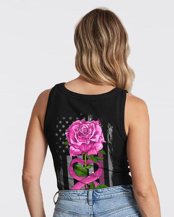 Rose Painting Ribbon Women's Christian Tanks