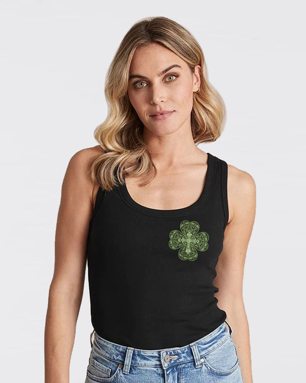 Clover Mandala Cross Women's Christian Tanks