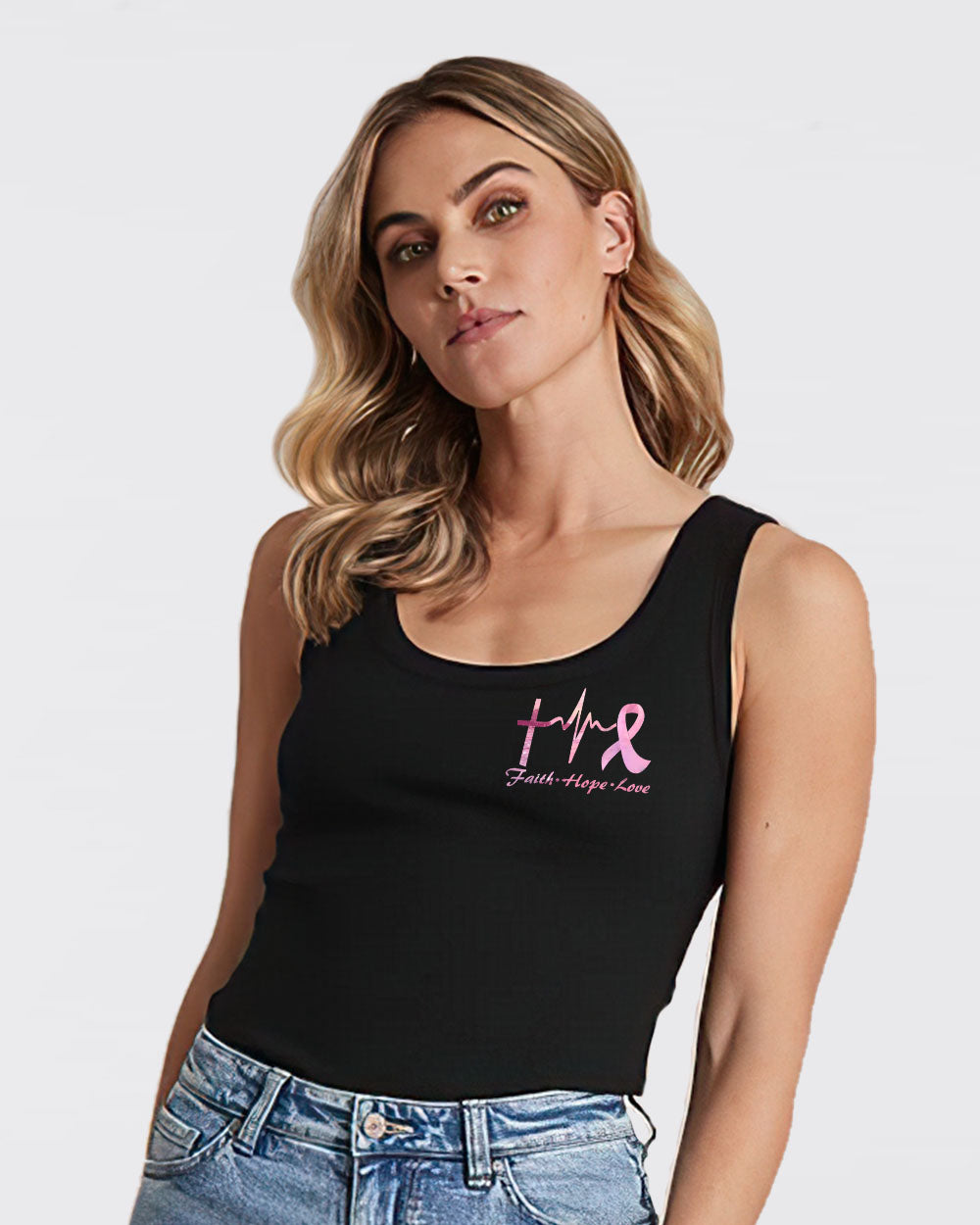 Fight Pink Ribbons Flag Women's Breast Cancer Awareness Tanks