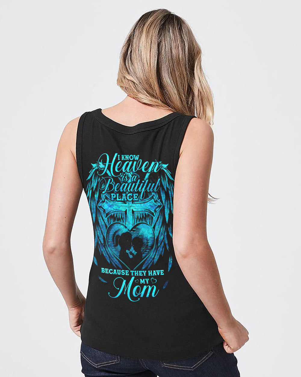 I Know Heaven Is A Beautiful Place Women's Christian Tanks