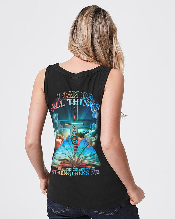 I Can Do All Things Through Christ Bible Cross Light Women's Christian Tanks