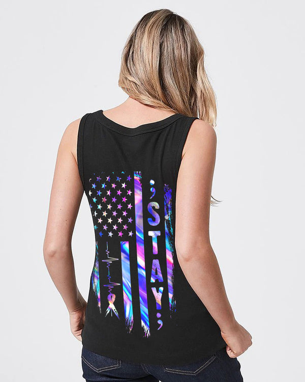 Stay Flag Women's Suicide Prevention Awareness Tanks