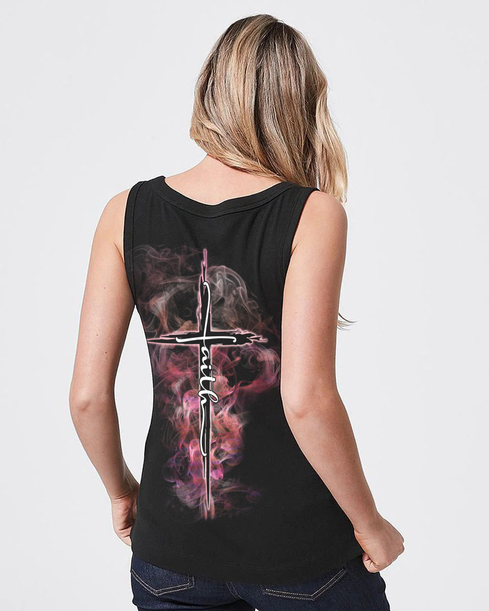 Faith Cross Smoke Women's Christian Tanks