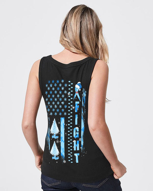 Fight Christmas Flag Women's Diabetes Awareness Tanks