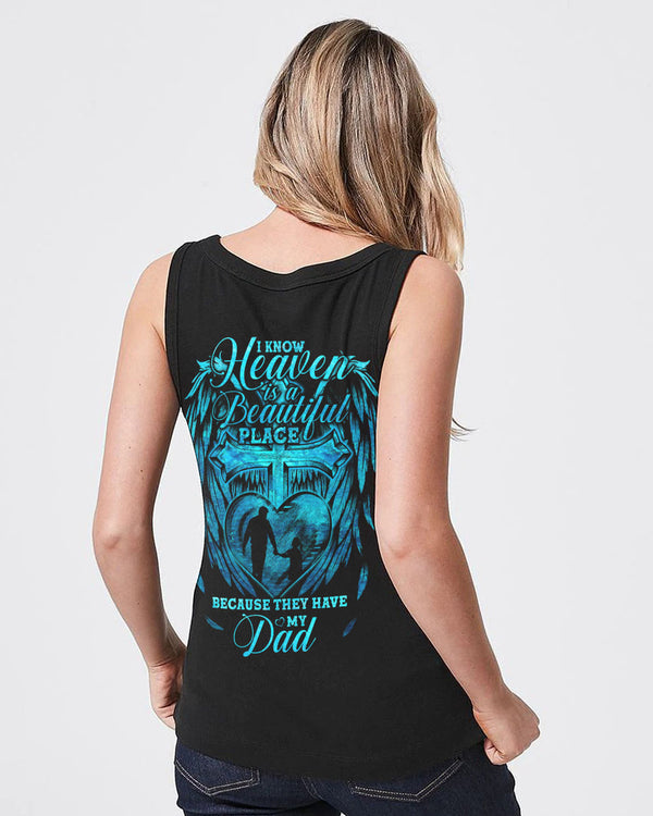 I Know Heaven Is A Beautiful Place Wings Women's Christian Tanks