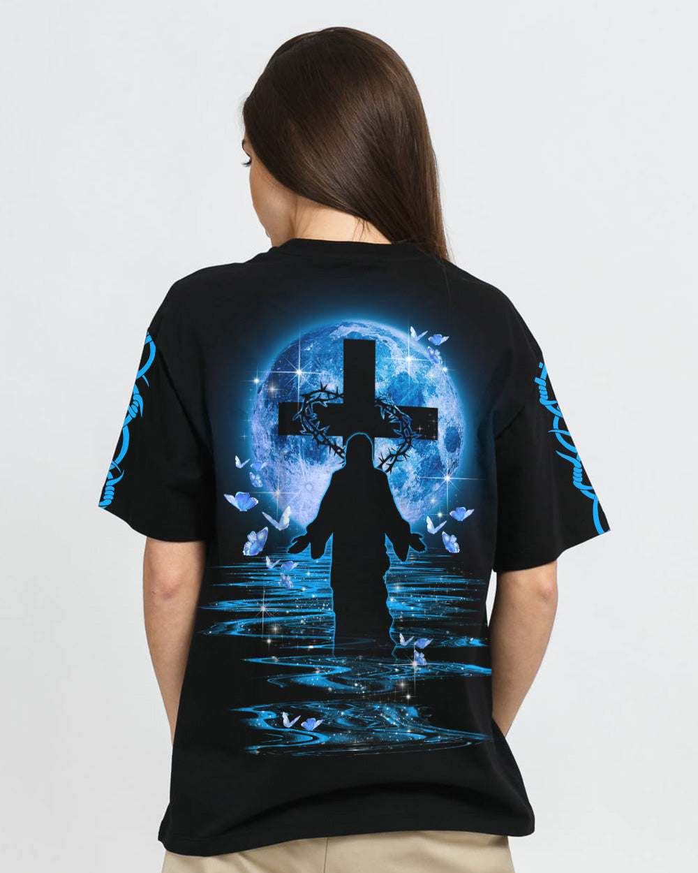 Jesus Moon Heaven Women's Christian Tshirt