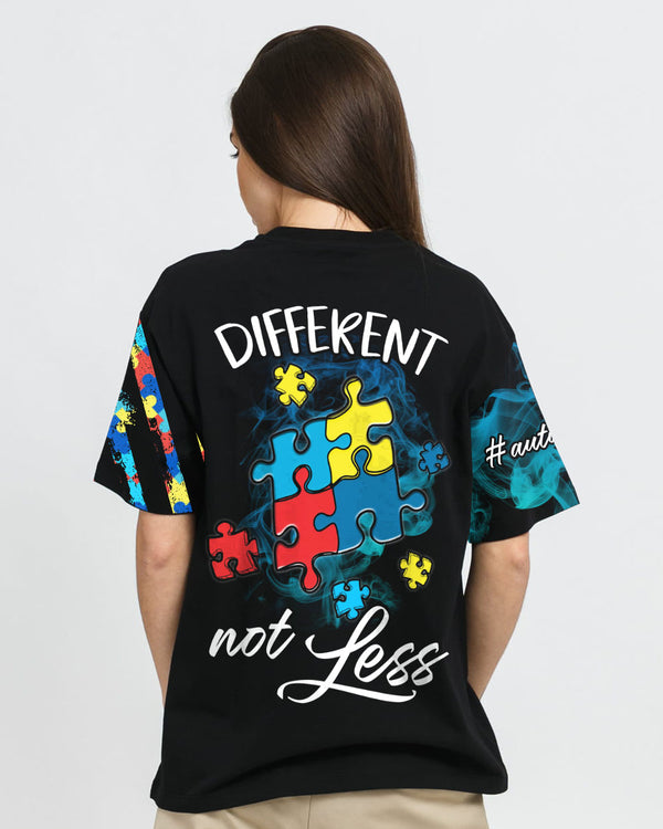 Different Not Less Colorful Smoke Women's Autism Awareness Tshirt