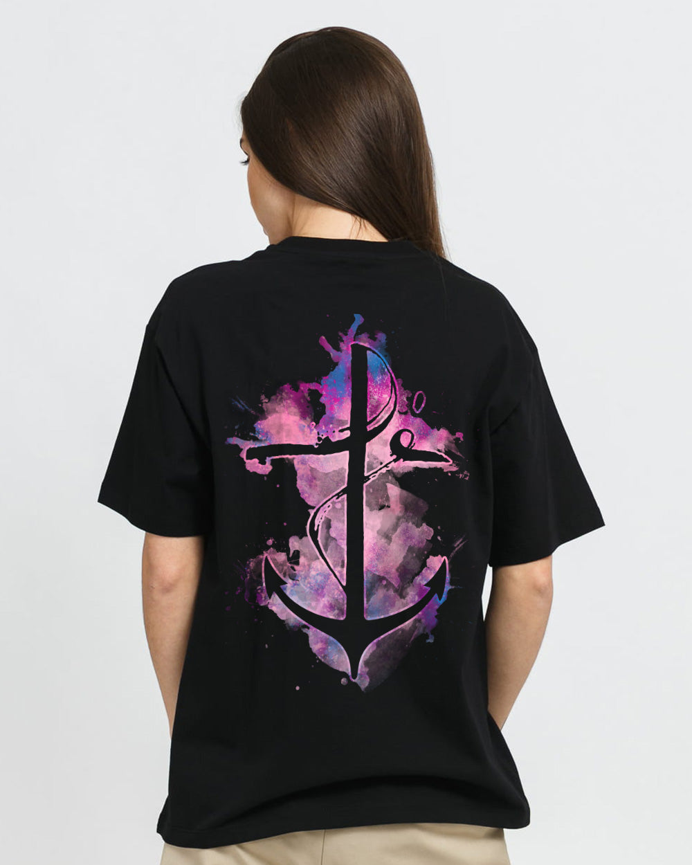 Fe Anchor Watercolor Women's Christian Tshirt