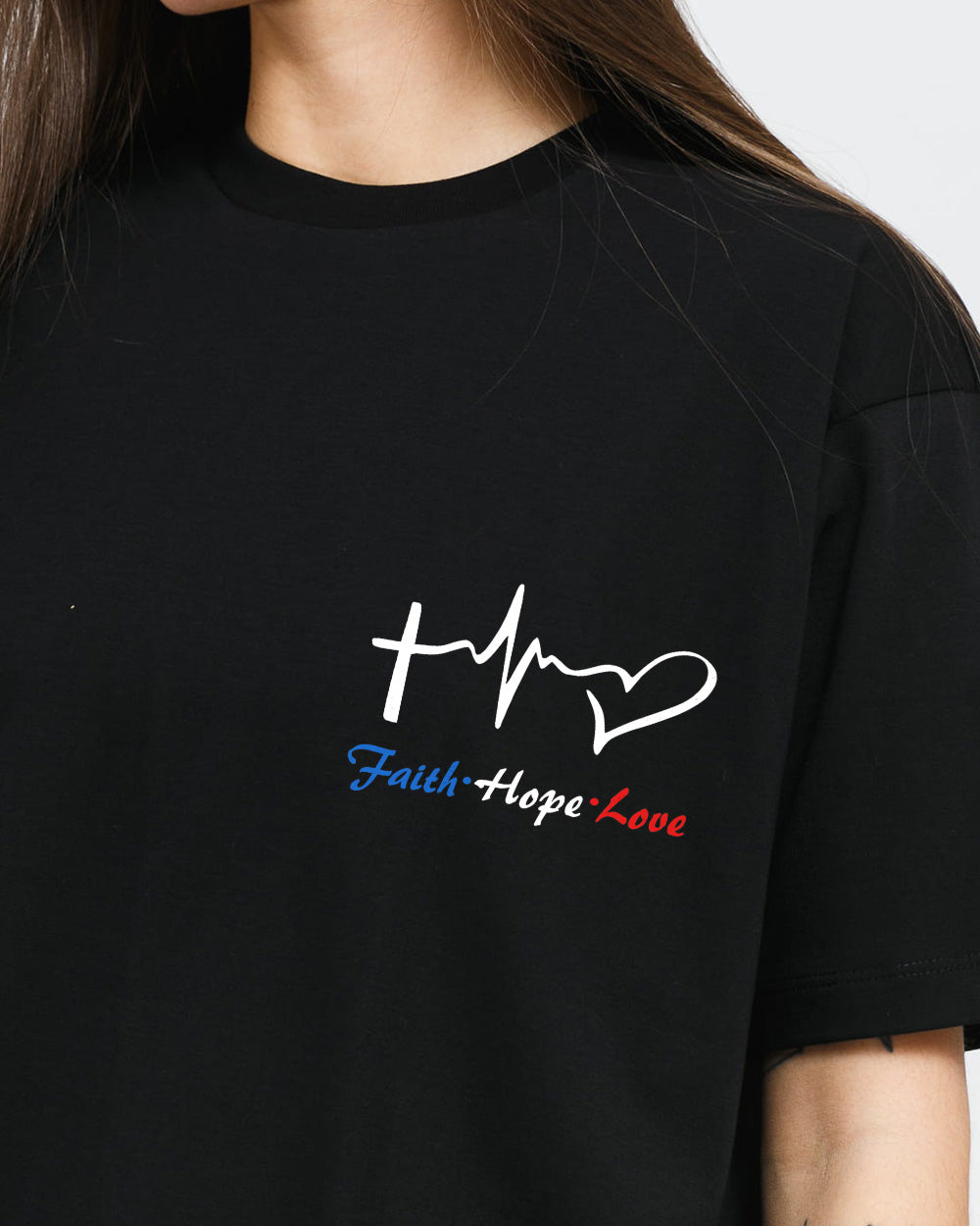 Faith Rose Us Flag Women's Christian Tshirt