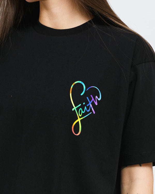 Jesus Cross Colorful Watercolor Women's Christian Tshirt