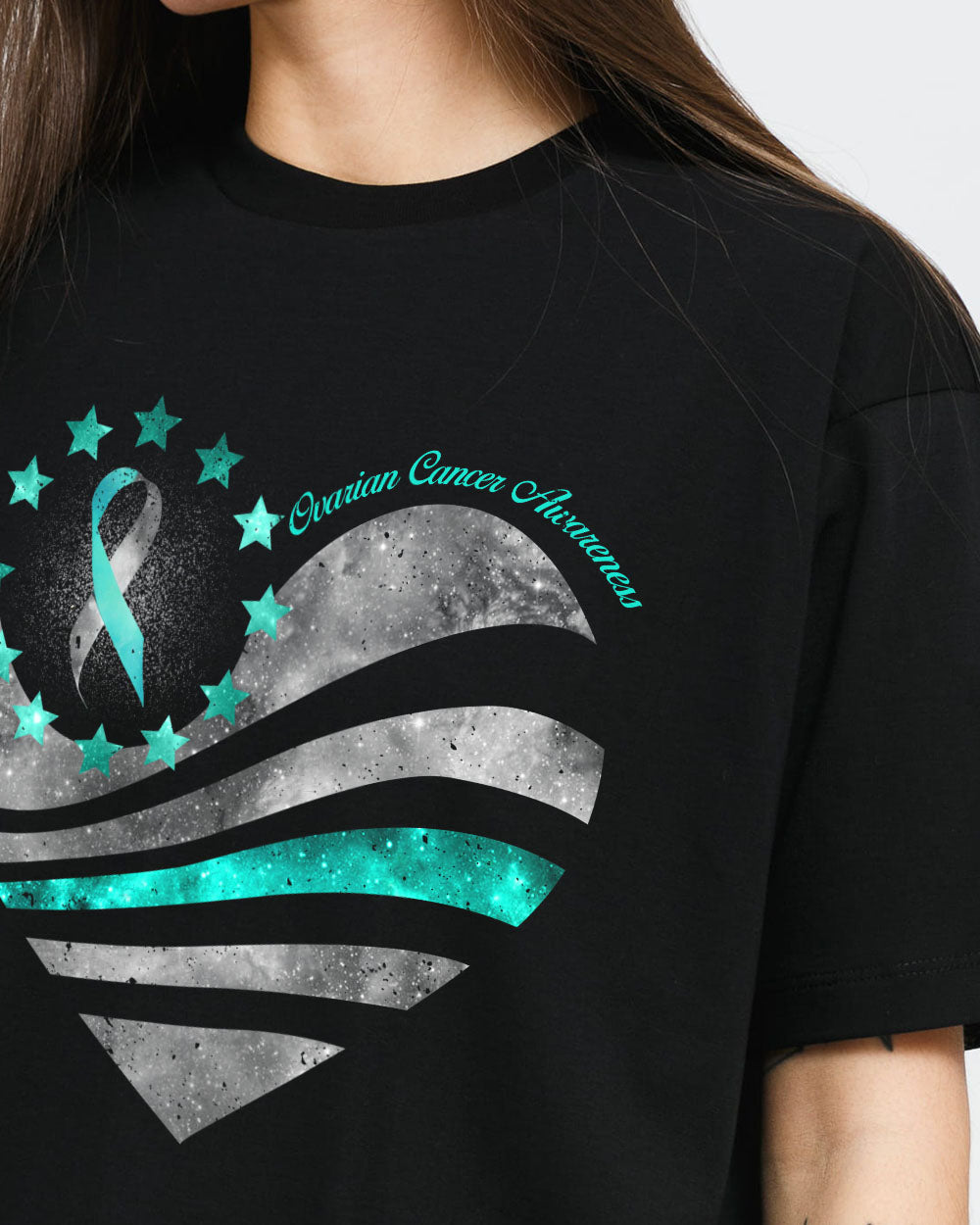 Sunflower Flag Women's Ovarian Cancer Awareness Tshirt