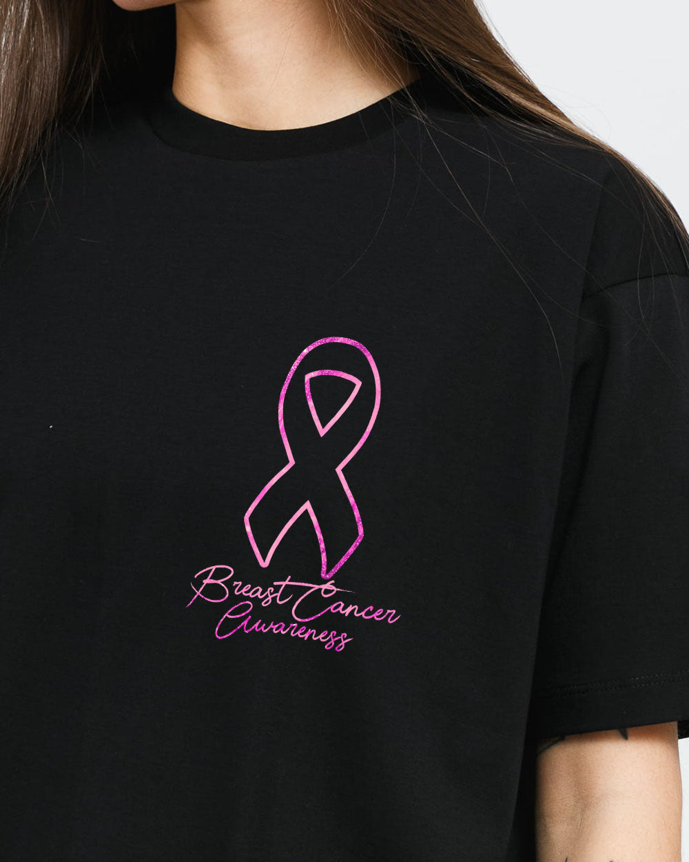 Wings Ribbon Spakle Women's Breast Cancer Awareness Tshirt