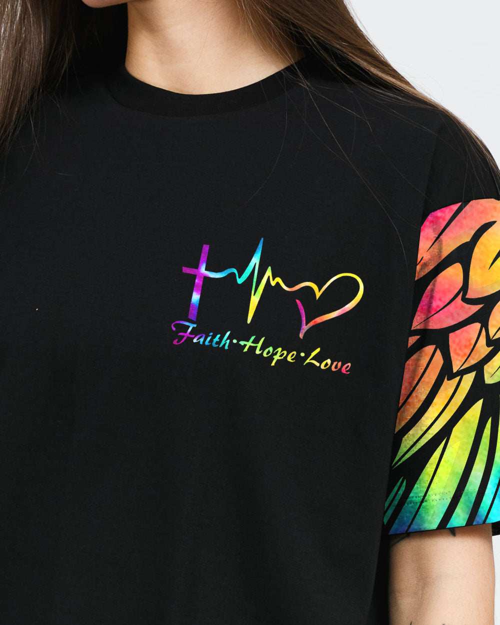 Never Underestimate A Nurse Wings Women's Christian Tshirt