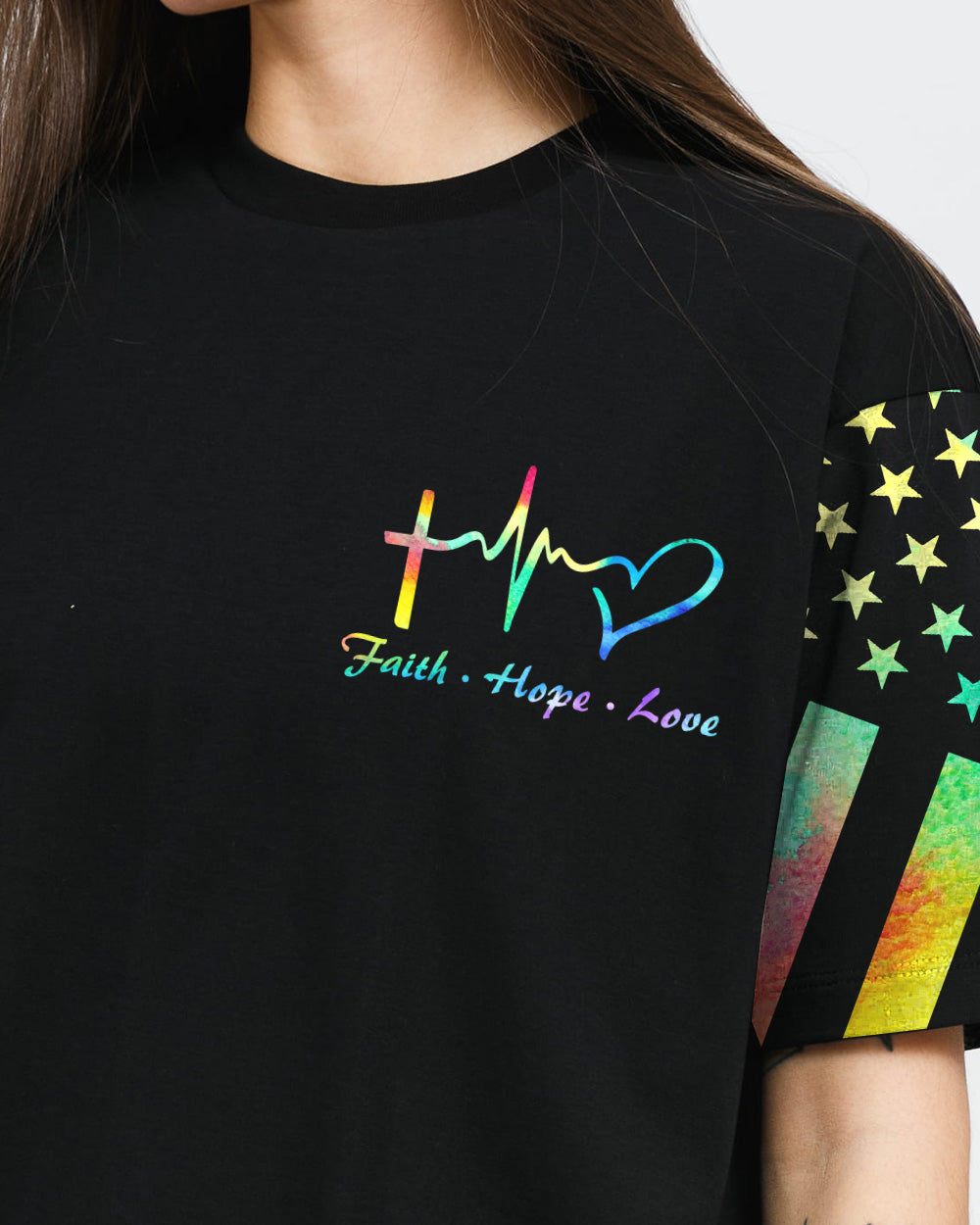 My God That Is Who You Are Colorful Jesus Painting Women's Christian Tshirt