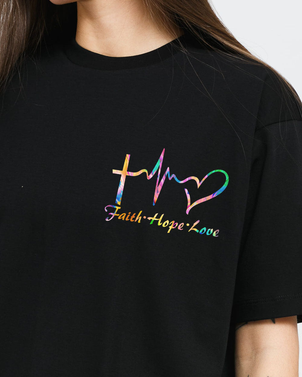 Jesus Is My Savior Colorful Wings Flag Women's Christian Tshirt