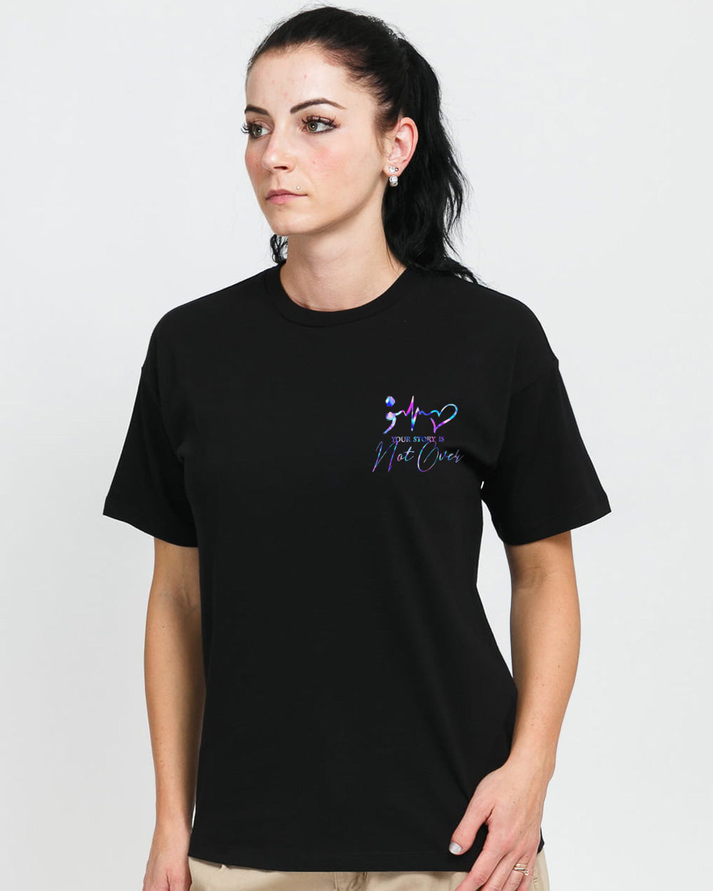 Stay Flag Women's Suicide Prevention Awareness Tshirt